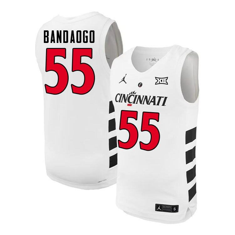 Aziz Bandaogo Cincinnati Jersey,Cincinnati Bearcats #55 Aziz Bandaogo Basketball Jersey Youth-White